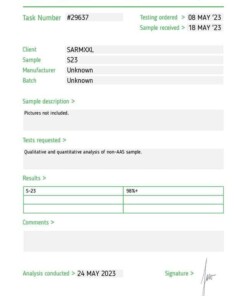 wwwsarmxxlcom buy sarms online certificate S 23